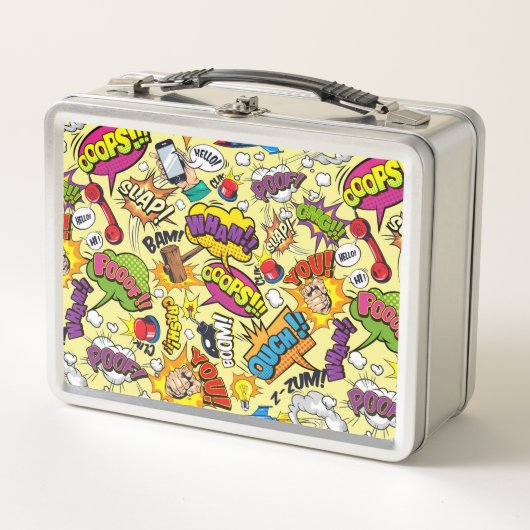 Retro Pop Art Metal Lunch Box (Voorkant)