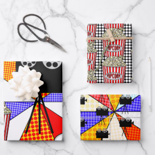 Retro Pop Art Movie Night Thema Birthday Party Inpakpapier Vel