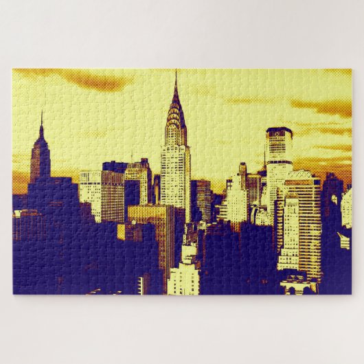 Retro Pop Art New York City Legpuzzel (Horizontaal)
