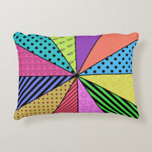 Retro Pop Art Patchwork Accent Kussen