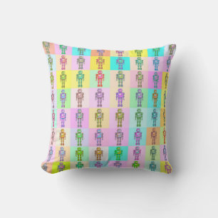 Retro Pop Art Robots Kussen