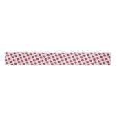 Retro Pop Art Rood Blauw Beige Hearts Pattern Lint (Voorkant)