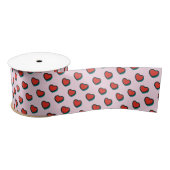 Retro Pop Art Rood Blauw Beige Hearts Pattern Lint (Spoel)