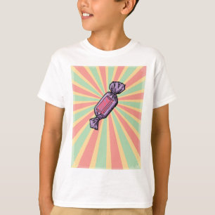 Retro Pop Art Verpakte Snoepjes T-shirt