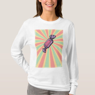Retro Pop Art Verpakte Snoepjes T-shirt