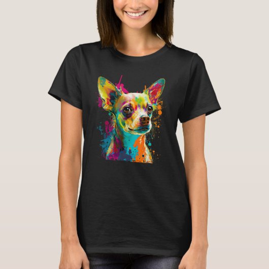 Retro Pop Chihuahua Breed Art T-shirt (Voorkant)