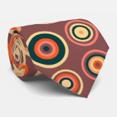 Retro Pop Circles Patroon #3 Stropdas (Opgerold)
