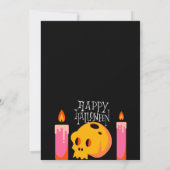 Retro Pop Halloween  Kostuumfeest Kaart (Achterkant)