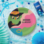 Retro Pop Halloween Kostuumfeest Papieren Bordje (Feest)