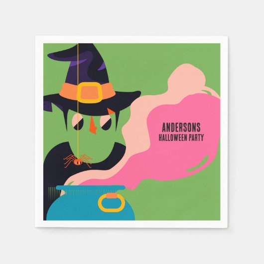 Retro Pop Halloween Kostuumfeest Servet (Voorkant)