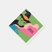 Retro Pop Halloween Kostuumfeest Servet (Hoek)