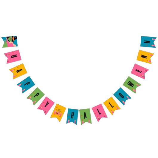 Retro Pop Halloween  Kostuumfeest Vlaggetjes (Alle)