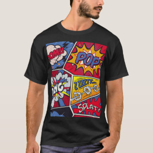 Retro pop kunst, komisch schreeuwpatroon. t-shirt