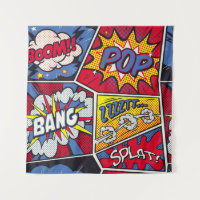 Retro pop kunst, komisch schreeuwpatroon.