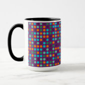 Retro Pop Polka Dot Mosaic Pattern #6 Mok (Links)