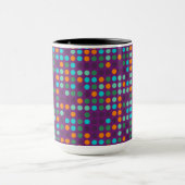 Retro Pop Polka Dot Mosaic Pattern #6 Mok (Midden)