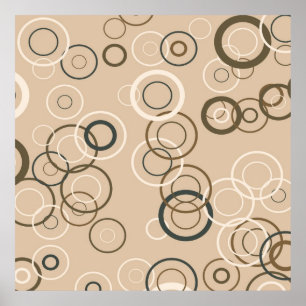 Retro Pop Squares Abstract art 2 Poster