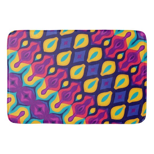 Retro Pop Teardrops Bold Badmat (Voorkant)