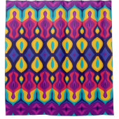 Retro Pop Teardrops Bold Douchegordijn (Voorkant)