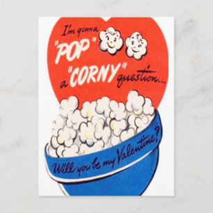 Retro  pop Valentijn briefkaart