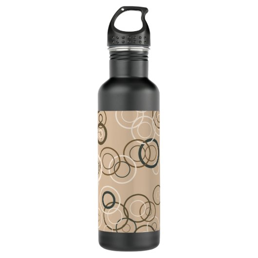 Retro Pop viares Abstracte kunst Waterfles (Voorkant)