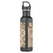 Retro Pop viares Abstracte kunst Waterfles (Achterkant)