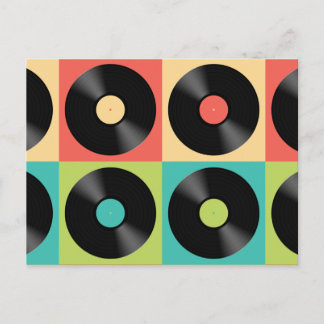 Retro Pop vinylrecord Briefkaart