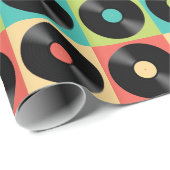 Retro  Pop vinylrecord Cadeaupapier (Rol Hoek)