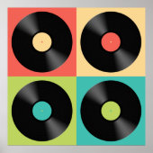 Retro Pop vinylrecord Poster (Voorkant)