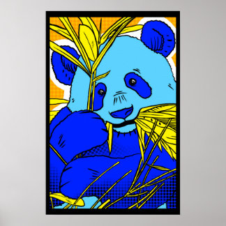 Retro Popart Panda Poster
