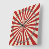 Retro Popcorn Classic Spinning Wheel Decor Vierkante Klok (Hoek)