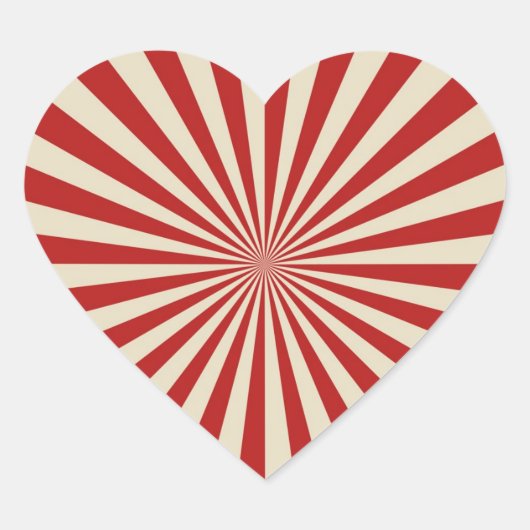 Retro Popcorn Klassic Spinning Wheel Hart Sticker (Voorkant)