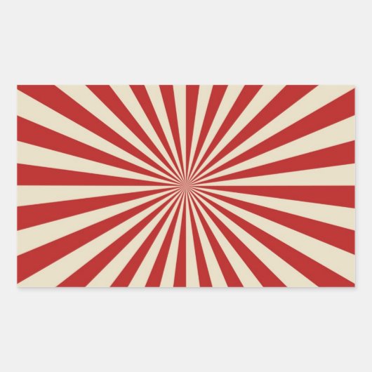 Retro  Popcorn Klassic Spinning Wheel Rechthoekige Sticker (Voorkant)