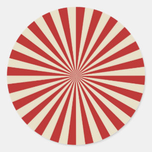 Retro Popcorn Klassic Spinning Wheel Ronde Sticker