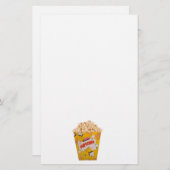 Retro Popcorn - kleur Briefpapier (Voorkant / Achterkant)