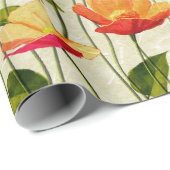 Retro Poppies Cadeaupapier (Rol Hoek)