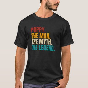 Retro Poppy Het Man The Myth The Legend T-shirt