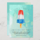 Retro Popsicle Baby shower Uitnodiging (Voorkant / Achterkant)