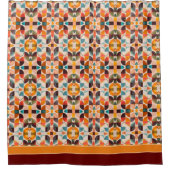 Retro Popular Abstract Squares Collectie Douchegordijn (Voorkant)