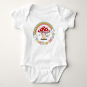 Retro Positieve paddenstoel Boho Hippie Romper (Voorkant)
