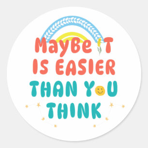 Retro Positieve Quote Sticker