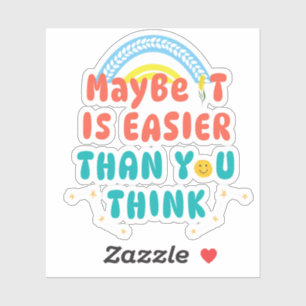 Retro Positieve Quote Sticker