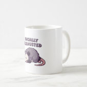 Retro Possum Alone Time White Mug (Devant droit)