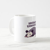 Retro Possum Alone Time White Mug (Devant gauche)