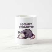 Retro Possum Alone Time White Mug (Centre)