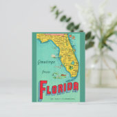 Retro Postcard of Florida  Briefkaart (Staand voorkant)
