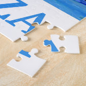 Retro Poster Ibiza Old Town and Harbour Legpuzzel (Zijkant)