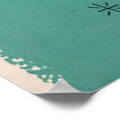 Retro-poster met kerstbekken poster (Hoek)