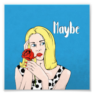 Retro Poster misschien wel vrouw
