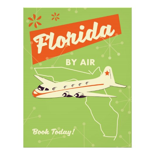 Retro poster van Florida State. (Voorkant)